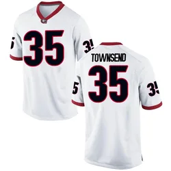 Men's Nike Kavon Townsend Georgia Bulldogs Game White Football College Jersey