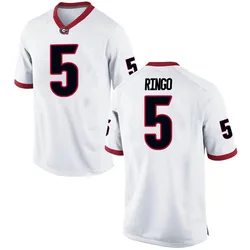 Men's Nike Kelee Ringo Georgia Bulldogs Game White Football College Jersey