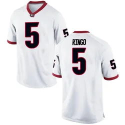 Men's Nike Kelee Ringo Georgia Bulldogs Replica White Football College Jersey