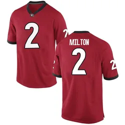 Men's Nike Kendall Milton Georgia Bulldogs Replica Red Football College Jersey