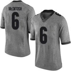 Men's Nike Kenny McIntosh Georgia Bulldogs Limited Gray Football College Jersey