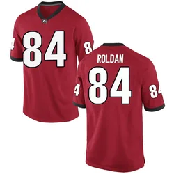 Men's Nike Landon Roldan Georgia Bulldogs Game Red Football College Jersey
