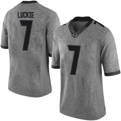 Men's Nike Lawson Luckie Georgia Bulldogs Limited Gray Football College Jersey
