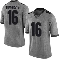 Men's Nike London Humphreys Georgia Bulldogs Limited Gray Football College Jersey