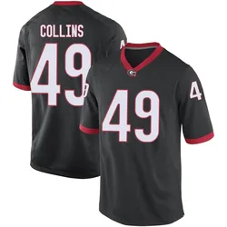 Men's Nike Luke Collins Georgia Bulldogs Replica Black Football College Jersey