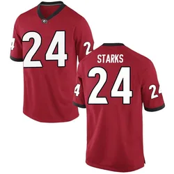 Men's Nike Malaki Starks Georgia Bulldogs Replica Red Football College Jersey