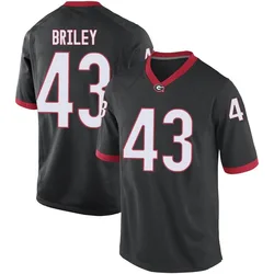 Men's Nike Marek Briley Georgia Bulldogs Replica Black Football College Jersey