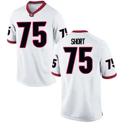 Men's Nike Mason Short Georgia Bulldogs Replica White Football College Jersey