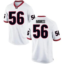 Men's Nike Micah Morris Georgia Bulldogs Replica White Football College Jersey