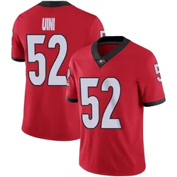 Men's Nike Michael Uini Georgia Bulldogs Limited Red Football Jersey
