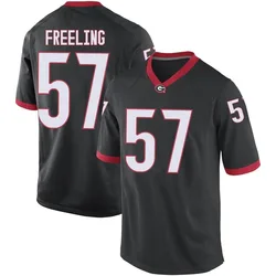 Men's Nike Monroe Freeling Georgia Bulldogs Replica Black Football College Jersey