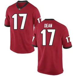 Men's Nike Nakobe Dean Georgia Bulldogs Game Red Football College Jersey