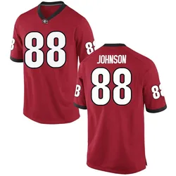 Men's Nike Nasir Johnson Georgia Bulldogs Replica Red Football College Jersey