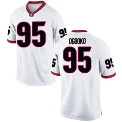 Men's Nike Nnamdi Ogboko Georgia Bulldogs Game White Football College Jersey