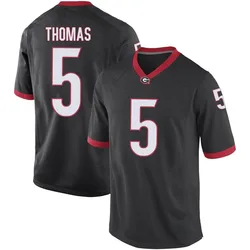 Men's Nike Noah Thomas Georgia Bulldogs Replica Black Football College Jersey