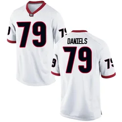 Men's Nike Nyier Daniels Georgia Bulldogs Game White Football College Jersey