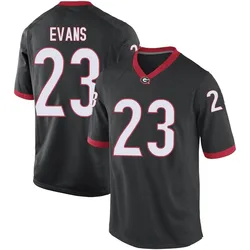 Men's Nike Ondre Evans Georgia Bulldogs Game Black Football College Jersey