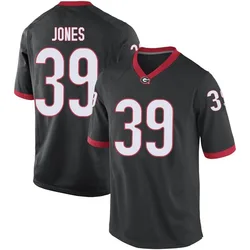 Men's Nike Parker Jones Georgia Bulldogs Game Black Football College Jersey