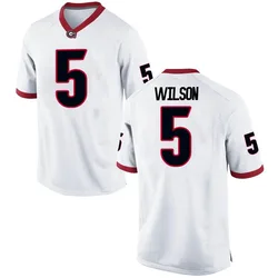 Men's Nike Raylen Wilson Georgia Bulldogs Replica White Football College Jersey