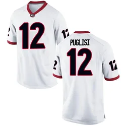 Men's Nike Ryan Puglisi Georgia Bulldogs Game White Football College Jersey