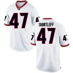Men's Nike Sam Shurtleff Georgia Bulldogs Replica White Football College Jersey