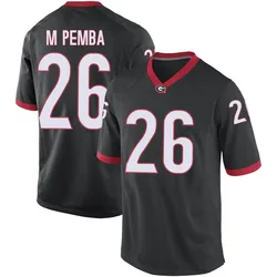 Men's Nike Samuel M'Pemba Georgia Bulldogs Game Black Football College Jersey