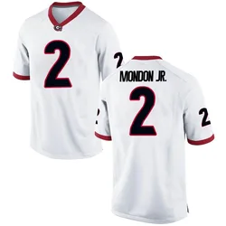 Men's Nike Smael Mondon Jr. Georgia Bulldogs Replica White Football College Jersey
