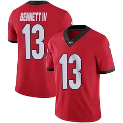 Men's Nike Stetson Bennett Georgia Bulldogs Limited Red Football Jersey