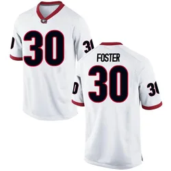 Men's Nike Terrell Foster Georgia Bulldogs Replica White Football College Jersey