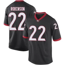 Men's Nike Todd Robinson Georgia Bulldogs Game Black Football College Jersey