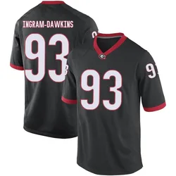 Men's Nike Tyrion Ingram-Dawkins Georgia Bulldogs Game Black Football College Jersey