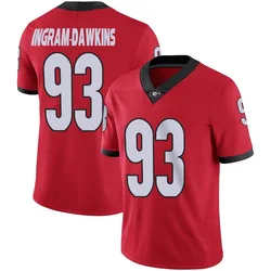Men's Nike Tyrion Ingram-Dawkins Georgia Bulldogs Limited Red Football Jersey