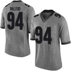 Men's Nike Xzavier McLeod Georgia Bulldogs Limited Gray Football College Jersey