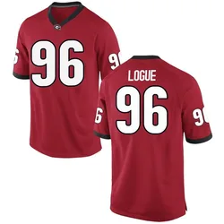 Men's Nike Zion Logue Georgia Bulldogs Game Red Football College Jersey