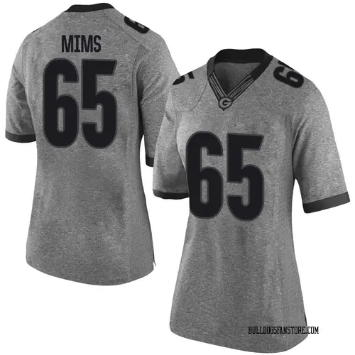 Women's Nike Amarius Mims Georgia Bulldogs Limited Gray Football College Jersey