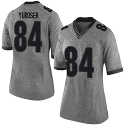 Women's Nike Ben Yurosek Georgia Bulldogs Limited Gray Football College Jersey