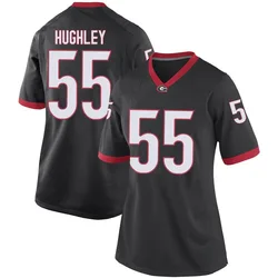 Women's Nike Bo Hughley Georgia Bulldogs Game Black Football College Jersey
