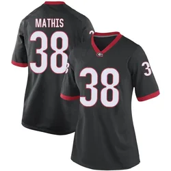 Women's Nike Brandon Mathis Georgia Bulldogs Game Black Football College Jersey