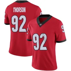 Women's Nike Brett Thorson Georgia Bulldogs Limited Red Football Jersey