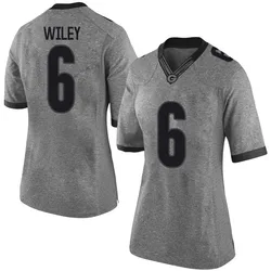 Women's Nike CJ Wiley Georgia Bulldogs Limited Gray Football College Jersey