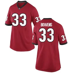 Women's Nike Chauncey Bowens Georgia Bulldogs Game Red Football College Jersey