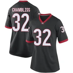 Women's Nike Chaz Chambliss Georgia Bulldogs Game Black Football College Jersey