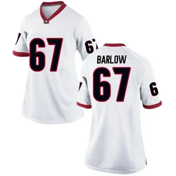 Women's Nike Clinton Barlow Georgia Bulldogs Replica White Football College Jersey
