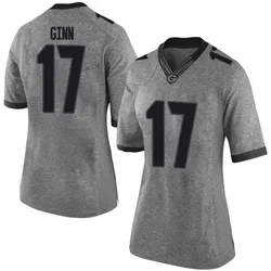 Women's Nike Colter Ginn Georgia Bulldogs Limited Gray Football College Jersey