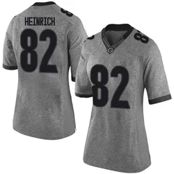 Women's Nike Colton Heinrich Georgia Bulldogs Limited Gray Football College Jersey