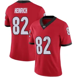 Women's Nike Colton Heinrich Georgia Bulldogs Limited Red Football Jersey