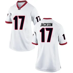 Women's Nike Dan Jackson Georgia Bulldogs Replica White Football College Jersey