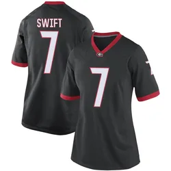 Women's Nike Dandre Swift Georgia Bulldogs Replica Black Football College Jersey