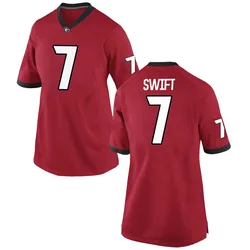 Women's Nike Dandre Swift Georgia Bulldogs Replica Red Football College Jersey