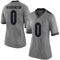 Women's Nike Darnell Washington Georgia Bulldogs Limited Gray Football College Jersey